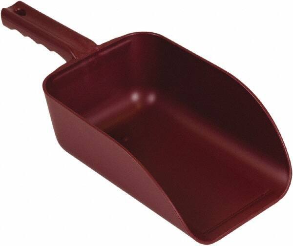 Remco - 82 oz Red Polypropylene & Semi-Ferrous Additive Flat Bottom Scoop - 5.9" Wide x 3.3" Deep Bowl, 15.1" OAL - Apex Tool & Supply