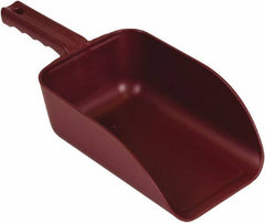 Remco - 82 oz Red Polypropylene & Semi-Ferrous Additive Flat Bottom Scoop - 5.9" Wide x 3.3" Deep Bowl, 15.1" OAL - Apex Tool & Supply