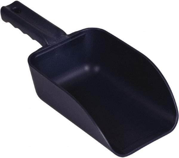 Remco - 32 oz Blue Polypropylene & Semi-Ferrous Additive Flat Bottom Scoop - 4.3" Wide x 3" Deep Bowl, 11-1/2" OAL - Apex Tool & Supply