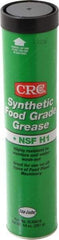 CRC - 14 oz Cartridge Synthetic High Temperature Grease - Clear/Yellow, Extreme Pressure, Food Grade & High/Low Temperature, 400°F Max Temp, NLGIG 2, - Apex Tool & Supply
