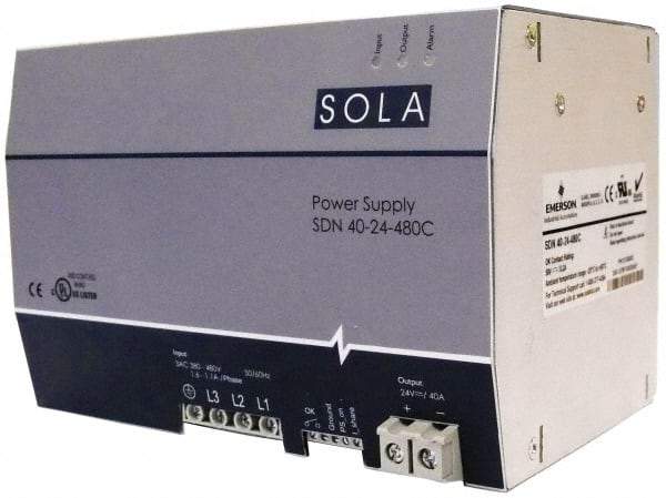 Sola/Hevi-Duty - 960 Watt, 480 VAC Input, 24 V Output, DIN Rail Power Supply - Apex Tool & Supply