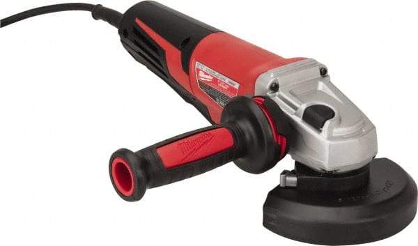 Milwaukee Tool - 5" Wheel Diam, 11,000 RPM, Corded Angle & Disc Grinder - 5/8-11 Spindle, 120 Volts, 13 Amps - Apex Tool & Supply