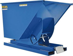 Vestil - 4,000 Lb Load Capacity, 1 Cu Yd, Steel Self-Dumping Hopper - 41-9/16" Wide x 61-1/8" Long x 42-3/4" High, Blue - Apex Tool & Supply