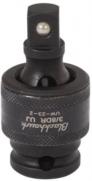 Blackhawk by Proto - 3/8" Drive 3" Standard Universal Impact Socket - 6 Points, 4-5/8" OAL - Apex Tool & Supply