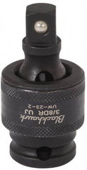 Blackhawk by Proto - 3/8" Drive 3" Standard Universal Impact Socket - 6 Points, 4-5/8" OAL - Apex Tool & Supply