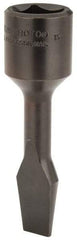 Proto - 1/2" Drive, 7/16" Wide x 0.07" Thick Blade, Standard Slotted Screwdriver Socket - 3-5/32" OAL - Apex Tool & Supply