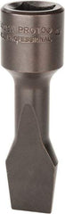 Proto - 1/2" Drive, 5/8" Wide x 0.11" Thick Blade, Standard Slotted Screwdriver Socket - 3-5/32" OAL - Apex Tool & Supply