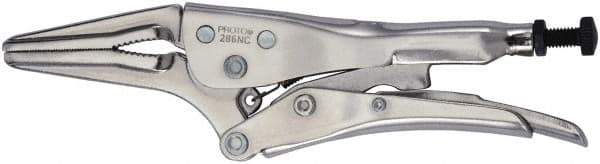 Proto - 6-7/8" OAL Long Nose Serrated Jaw Locking Pliers - 5/16" Jaw Width, 1-31/32" Jaw Depth - Apex Tool & Supply