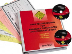 Marcom - OSHA Recordkeeping for Managers, Supervisors and Employees, Multimedia Training Kit - 37 Minute Run Time DVD, English and Spanish - Apex Tool & Supply