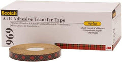 3M - 18 Yds. Long x, High Strength Acrylic Adhesive Transfer Tape - Paper Liner, 5 mil Thick - Apex Tool & Supply