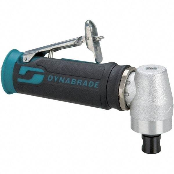 Dynabrade - 1/4" Collet, Angle Handle, Air Angle Die Grinder - 12,000 RPM, Rear Exhaust, 23 CFM, 0.4 hp, 90 psi, 1/4 NPT Inlet - Apex Tool & Supply