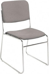 NPS - Fabric Grey Stacking Chair - Chrome Frame, 19" Wide x 21" Deep x 33" High - Apex Tool & Supply
