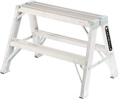 Louisville - 2 Steps, 2' High, Type IA Rating, Aluminum Sawhorse Ladder - Apex Tool & Supply