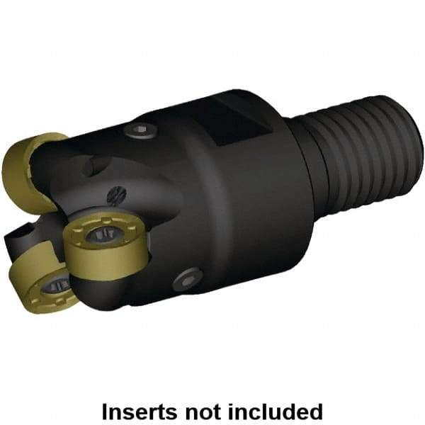 Kennametal - 1-1/2" Cutting Diam, Modular Connection Indexable Copy End Mill - 4 Inserts, RN.J 1204M0.. Insert, KDR Toolholder, Through Coolant - Apex Tool & Supply