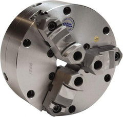 Buck Chuck Company - 3 Jaws, 6" Diam, Self Centering Manual Lathe Chuck - Plain Back Mount Spindle, Adjustable, Reversible, 3,000 Max RPM, 1-11/16" Through Hole Diam, Cast Iron - Apex Tool & Supply