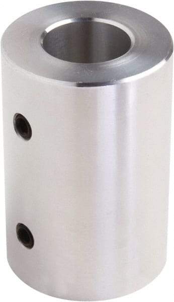 Climax Metal Products - 5/16" Inside x 5/8" Outside Diam, Set Screw Rigid Coupling - 1" Long - Apex Tool & Supply