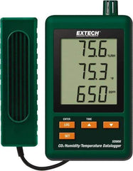 Extech - 32 to 122°F, 10 to 90% Humidity Range, Temp, CO2 Recorder - Apex Tool & Supply