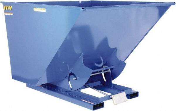 Vestil - 2,000 Lb Load Capacity, 2.50 Cu Yd, Steel Self-Dumping Hopper - 69-9/16" Wide x 68-3/8" Long x 51-3/4" High, Blue - Apex Tool & Supply