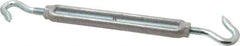 Made in USA - 174 Lb Load Limit, 3/8" Thread Diam, 2-7/8" Take Up, Aluminum Hook & Hook Turnbuckle - 6-7/8" Body Length, 1/4" Neck Length, 11-3/8" Closed Length - Apex Tool & Supply