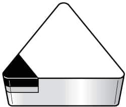 Kennametal - TPG322 T0220 Grade KY1615 Ceramic Turning Insert - Uncoated, 60° Triangle, 3/8" Inscr Circle, 1/8" Thick, 1/32" Corner Radius - Apex Tool & Supply