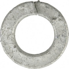 Value Collection - 7/16", 0.46" ID, 0.109" Thick Split Lock Washer - Grade 2 Spring Steel, Hot Dipped Galvanized Finish, 0.46" Min ID, 0.47" Max ID, 0.796" Max OD - Apex Tool & Supply