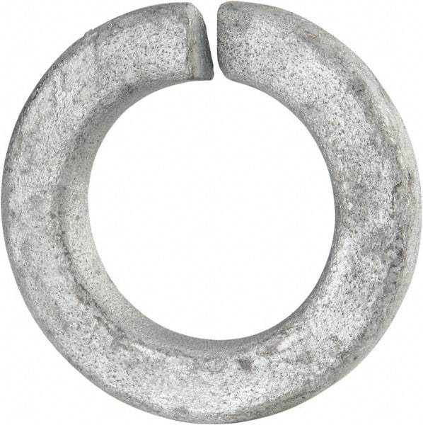 Value Collection - 7/8", 0.898" ID, 0.219" Thick Split Lock Washer - Grade 2 Spring Steel, Hot Dipped Galvanized Finish, 0.898" Min ID, 0.914" Max ID, 1.47" Max OD - Apex Tool & Supply