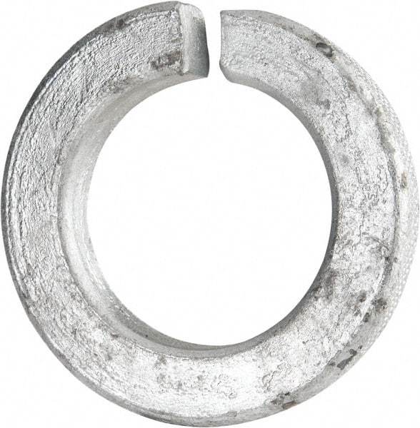Value Collection - 1-1/4", 1.274" ID, 0.312" Thick Split Lock Washer - Grade 8 Spring Steel, Hot Dipped Galvanized Finish, 1.274" Min ID, 1.3" Max ID, 2.056" Max OD - Apex Tool & Supply