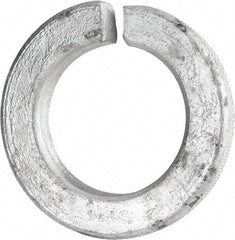 Value Collection - 1-1/4", 1.274" ID, 0.312" Thick Split Lock Washer - Grade 8 Spring Steel, Hot Dipped Galvanized Finish, 1.274" Min ID, 1.3" Max ID, 2.056" Max OD - Apex Tool & Supply