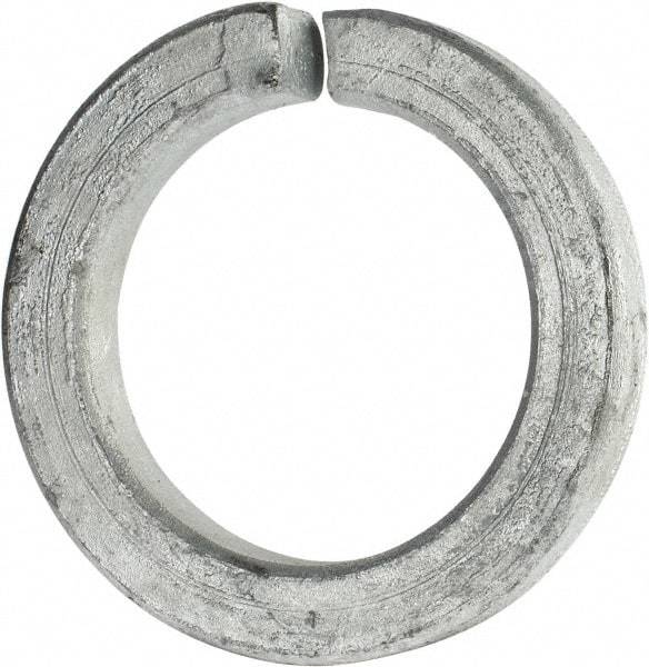 Value Collection - 2", 2.028" ID, 0.422" Thick Split Lock Washer - Grade 8 Spring Steel, Hot Dipped Galvanized Finish, 2.028" Min ID, 2.059" Max ID, 2.956" Max OD - Apex Tool & Supply