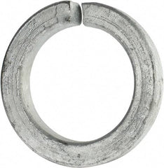 Value Collection - 2", 2.028" ID, 0.422" Thick Split Lock Washer - Grade 8 Spring Steel, Hot Dipped Galvanized Finish, 2.028" Min ID, 2.059" Max ID, 2.956" Max OD - Apex Tool & Supply