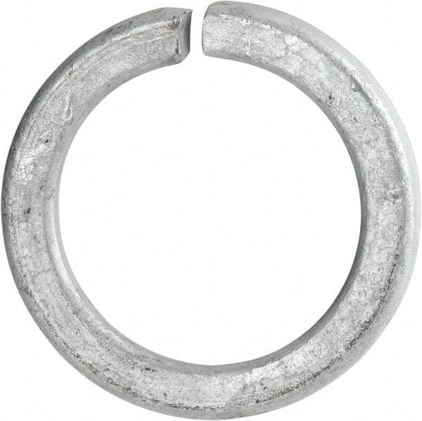 Value Collection - 2-1/2", 2.532" ID, 0.44" Thick Split Lock Washer - Grade 8 Spring Steel, Hot Dipped Galvanized Finish, 2.532" Min ID, 2.557" Max ID, 3.485" Max OD - Apex Tool & Supply