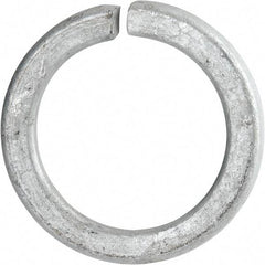 Value Collection - 2-1/2", 2.532" ID, 0.44" Thick Split Lock Washer - Grade 8 Spring Steel, Hot Dipped Galvanized Finish, 2.532" Min ID, 2.557" Max ID, 3.485" Max OD - Apex Tool & Supply