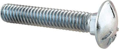 Value Collection - 5/16-18 UNC 1-3/4" Length Under Head, Standard Square Neck, Carriage Bolt - Grade 5 Steel, Zinc-Plated Finish - Apex Tool & Supply
