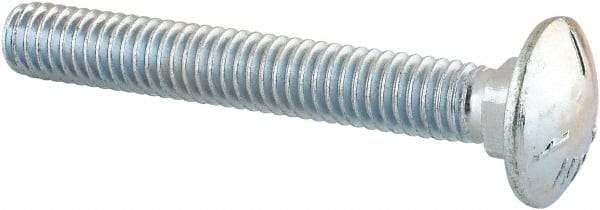Value Collection - 5/16-18 UNC 2-1/4" Length Under Head, Standard Square Neck, Carriage Bolt - Grade 5 Steel, Zinc-Plated Finish - Apex Tool & Supply