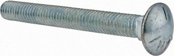 Value Collection - 3/8-16 UNC 3-1/4" Length Under Head, Standard Square Neck, Carriage Bolt - Grade 5 Steel, Zinc-Plated Finish - Apex Tool & Supply