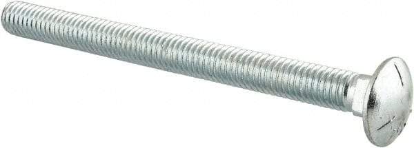 Value Collection - 3/8-16 UNC 4-1/2" Length Under Head, Standard Square Neck, Carriage Bolt - Grade 5 Steel, Zinc-Plated Finish - Apex Tool & Supply