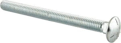 Value Collection - 3/8-16 UNC 4-1/2" Length Under Head, Standard Square Neck, Carriage Bolt - Grade 5 Steel, Zinc-Plated Finish - Apex Tool & Supply