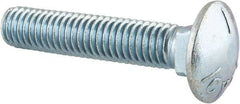 Value Collection - 7/16-14 UNC 2-1/4" Length Under Head, Standard Square Neck, Carriage Bolt - Grade 5 Steel, Zinc-Plated Finish - Apex Tool & Supply