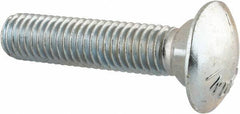 Value Collection - 1/2-13 UNC 2-1/4" Length Under Head, Standard Square Neck, Carriage Bolt - Grade 5 Steel, Zinc-Plated Finish - Apex Tool & Supply