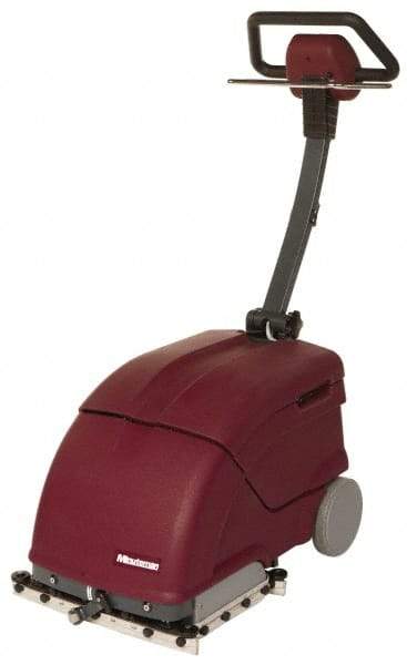 Minuteman - 14" Cleaning Width, Electric Floor Scrubber - 0.75 hp, 780 RPM, 45" Water Lift, 2.5 Gal Tank Capacity, Series P14 - Apex Tool & Supply
