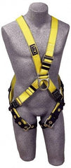 DBI/SALA - 420 Lb Capacity, Size Universal, Full Body Cross-Over Safety Harness - Polyester Webbing, Front D-Ring, Tongue Leg Strap, Pass-Thru Chest Strap - Apex Tool & Supply