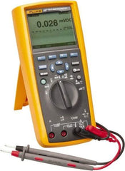 Fluke - 287, CAT IV, CAT III, 1,000 VAC/VDC, Digital True RMS Auto Ranging Manual Ranging Multimeter - 500 mOhm, Measures Voltage, Capacitance, Current, Frequency, Resistance, Temperature - Apex Tool & Supply