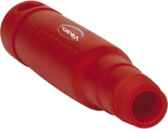 Vikan - 6-1/2 x 1-5/32" Polypropylene Squeegee Handle - European Threaded Connection, Red - Apex Tool & Supply