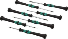 Wera - 7 Piece, 0.7 to 3mm Hex Driver Set - Comes in Cardboard Box - Apex Tool & Supply