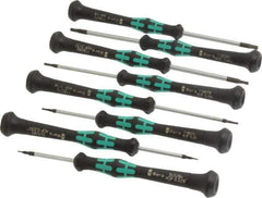 Wera - 8 Piece, 0.028 to 7/64" Hex Driver Set - Comes in Cardboard Box - Apex Tool & Supply