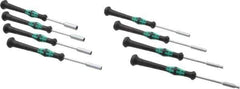 Wera - 8 Piece 2.5 to 6mm Electronic Nutdriver Set - Solid Shaft, Ergonomic Handle - Apex Tool & Supply