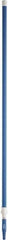 Vikan - 115 x 1-1/4" Aluminum Squeegee Handle - European Threaded Connection, Blue, Telescoping - Apex Tool & Supply