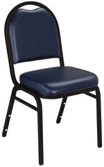 NPS - Vinyl Blue Stacking Chair - Black Frame, 17 Inch Wide x 21 Inch Deep x 34 Inch High - Apex Tool & Supply