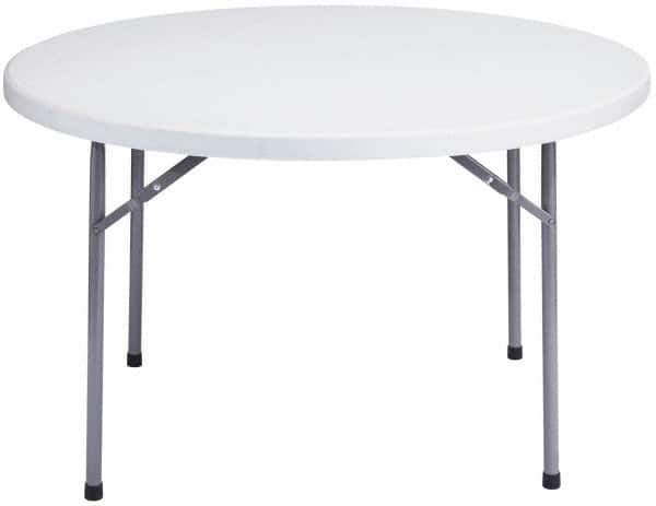 NPS - 29-1/2" High x 48" Diam, Round Folding Table - Speckled Gray - Apex Tool & Supply