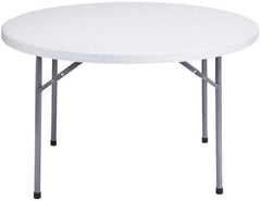 NPS - 29-1/2" High x 48" Diam, Round Folding Table - Speckled Gray - Apex Tool & Supply